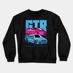 skyline r34 gtr jdm Crewneck Sweatshirt